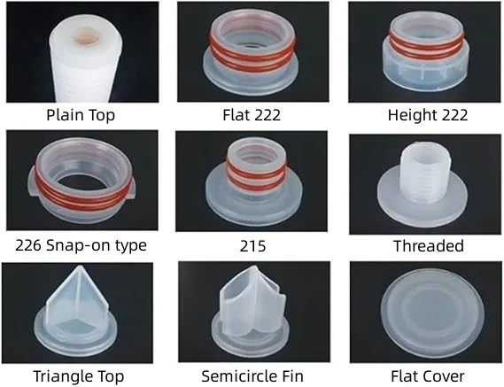 PP pleated filter - connections PP pleated filter - connections